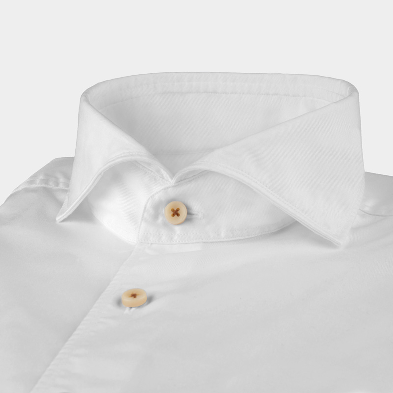 Hemden Van Stenströms In Het Wit In Model Cotton Twofold Fitted Body