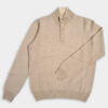 Half-button Van Gran Sasso In Het Beige In Model