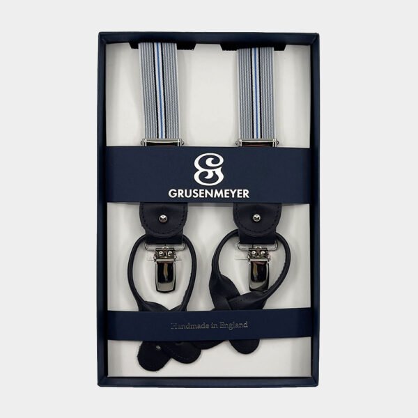 Bretellen Van Grusenmeyer In Het Blauw In Model Fitting Finish Silver
