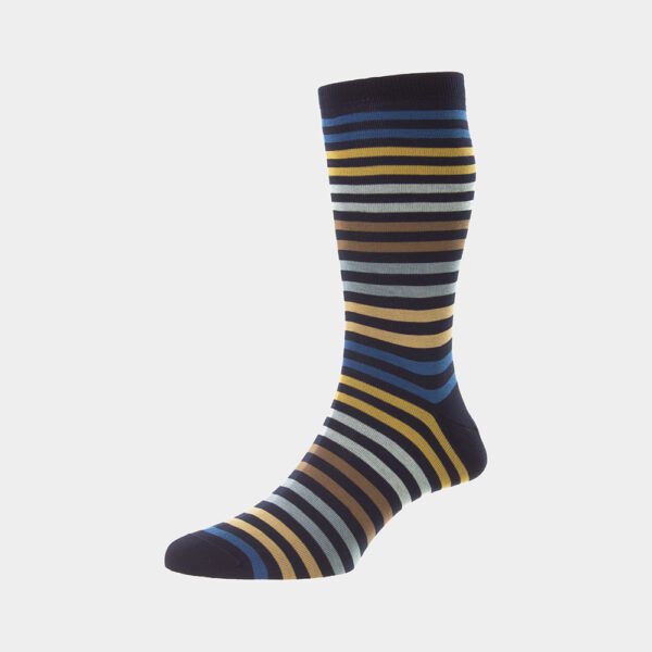 Kousen Van Pantherella In Het Blauw In Model Fil D'ecosse/cotton Lisle