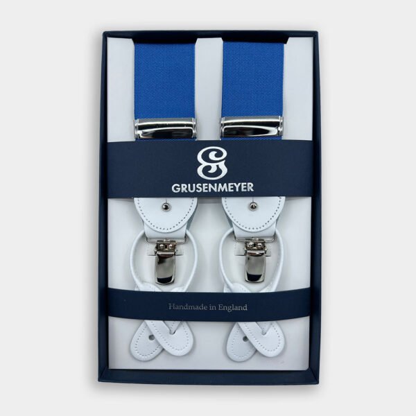 Bretellen Van Grusenmeyer In Het Blauw In Model Bretellen - Basic 40mm