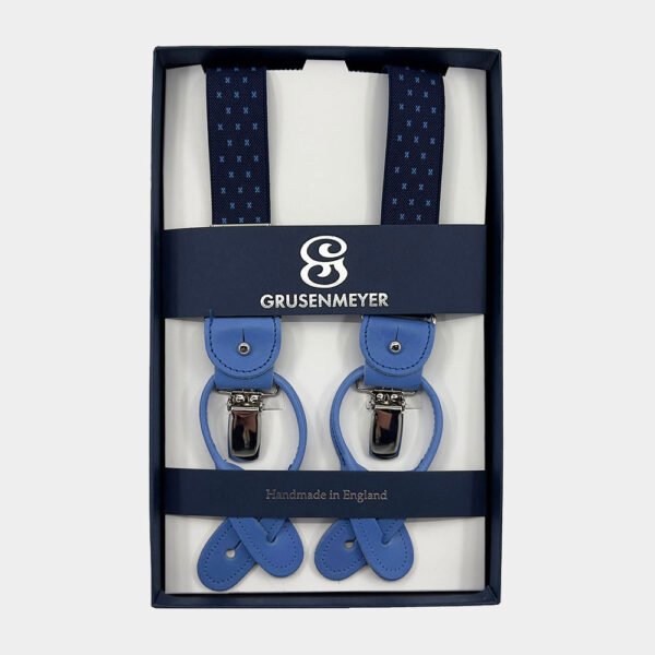 Bretellen Van Grusenmeyer In Het Navy In Model Fitting Finish Silver