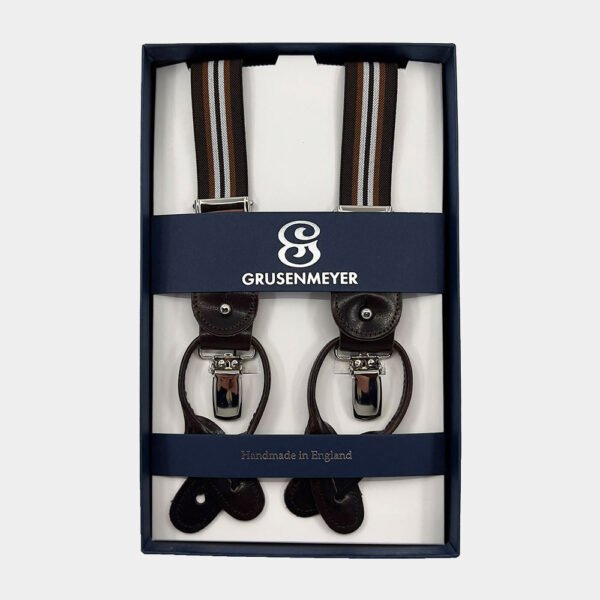 Bretellen Van Grusenmeyer In Het Bruin In Model Fitting Finish Silver