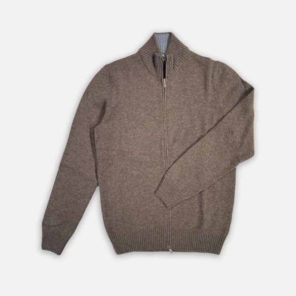 Full-zip Van Gran Sasso In Het Beige In Model 