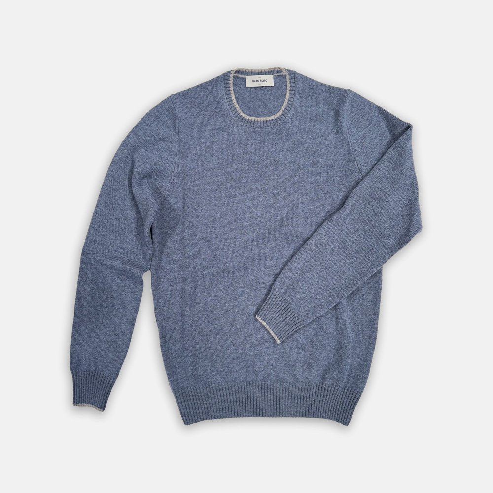 Crewnecks Van Gran Sasso In Het Midblauw In Model Super Geelong