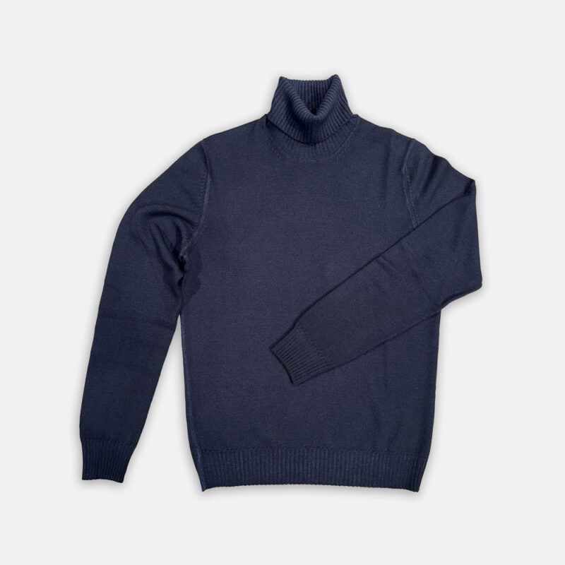 Turtlenecks Van Gran Sasso In Het Blauw In Model