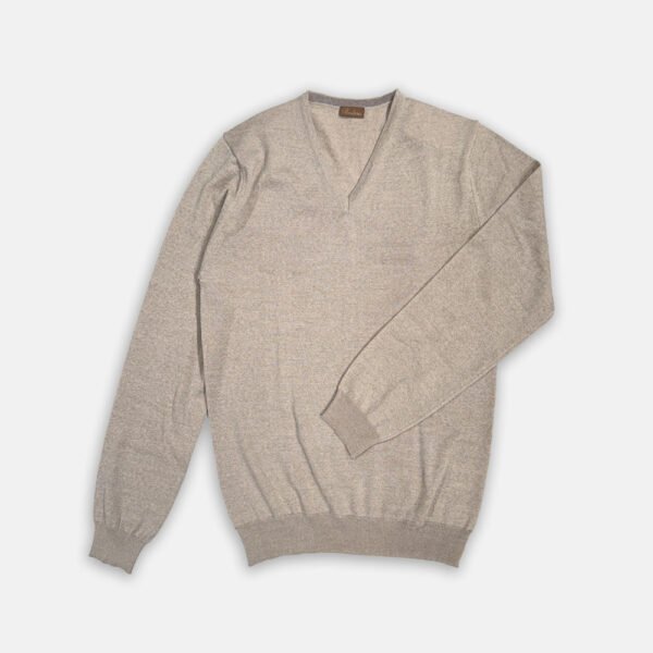 Pull Van Stenströms In Het Beige In Model V-hals Merino