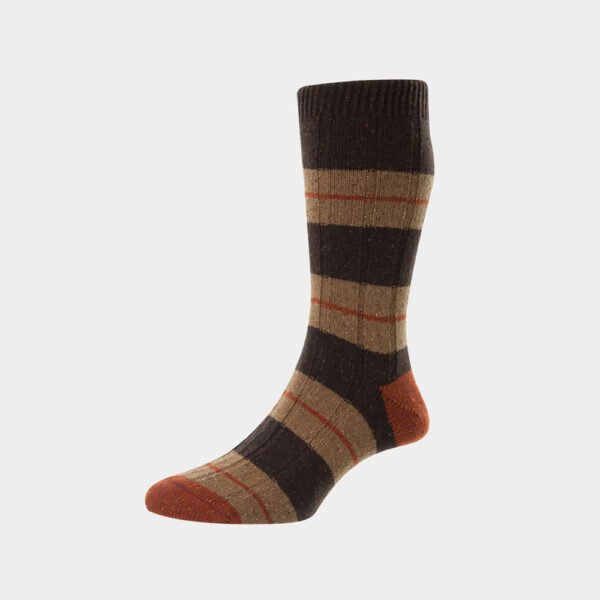 Kousen Van Pantherella In Het Bruin In Model Merino Wool