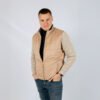 Jacket Van Gran Sasso In Het Beige In Model Hybride Vest Met Gebreide Mouwen