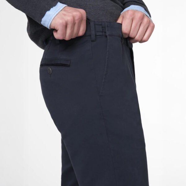 Chino Van Meyer In Het Blauw In Model Oslo Chino Met Flexibele Band