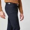 Chino Van Meyer In Het Blauw In Model Bonn Super Stretch Wollook Chino