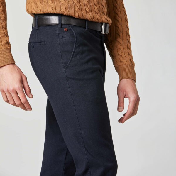 Chino Van Meyer In Het Blauw In Model Bonn Super Stretch Wollook Chino