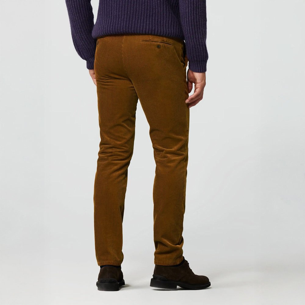 Chino Van Meyer In Het Cognac In Model Bonn Superstretch Premium Corduroy Chino