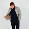 Jacket Van Duno In Het Grijs In Model Korte Jas Met Ritssluiting En Opstaande Kraag