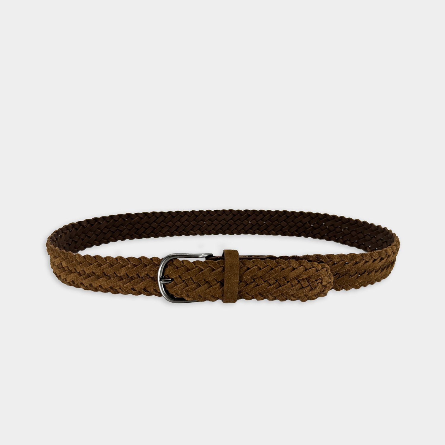 Riem Van Anderson's In Het Bruin In Model Suède Gevlochten Riem Bruin