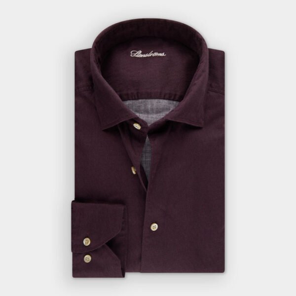 Hemden Van Stenströms In Het Rood In Model Diep Wijnrood Oxford Hemd In Katoen Met Cut Away Kraag