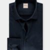 Hemden Van Stenströms In Het Navy In Model Donkerblauw Flanellen Hemd In Twofold Katoen Met Cut Away Kraag