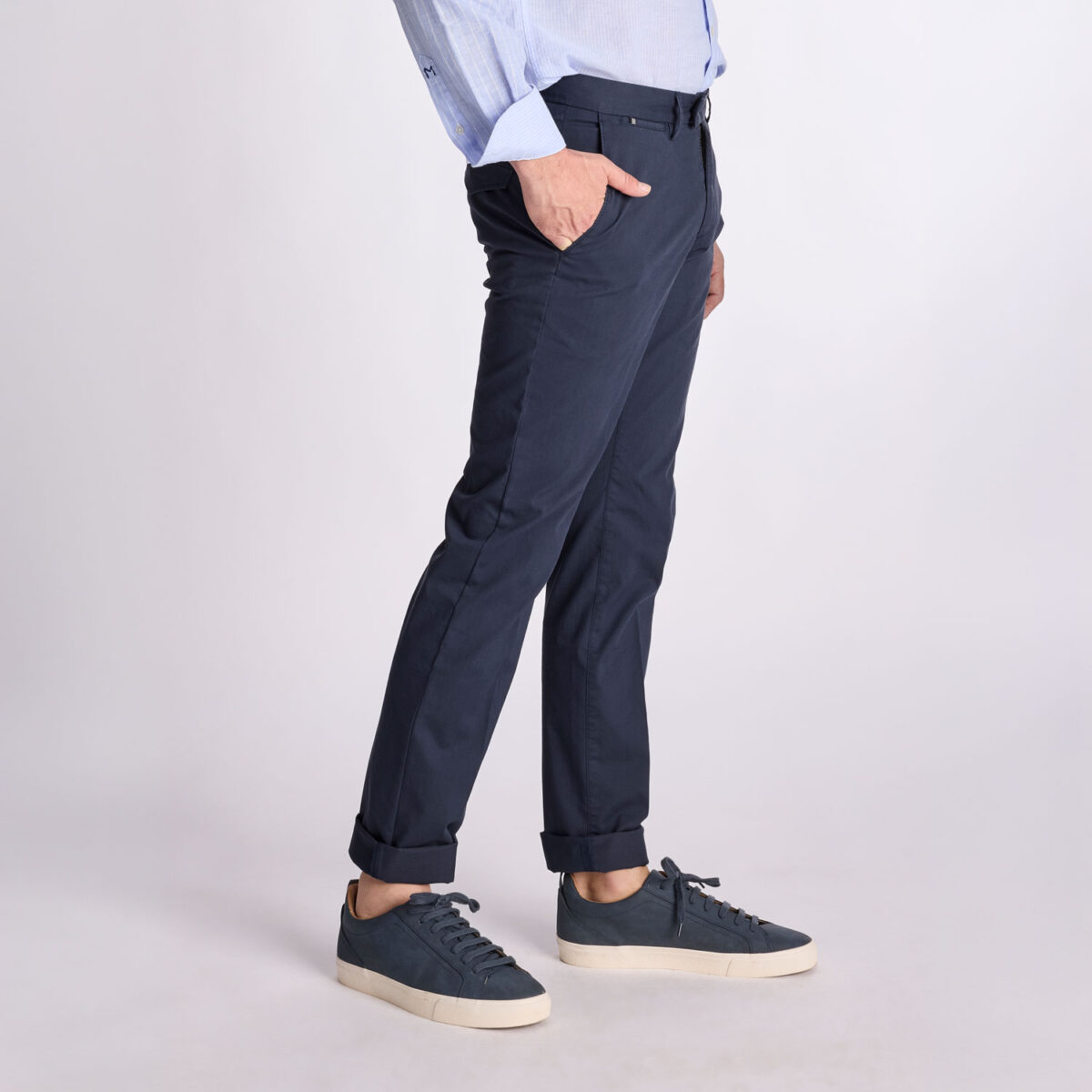 Chino Van Zilton In Het Blauw In Model Sidney Slim Fit