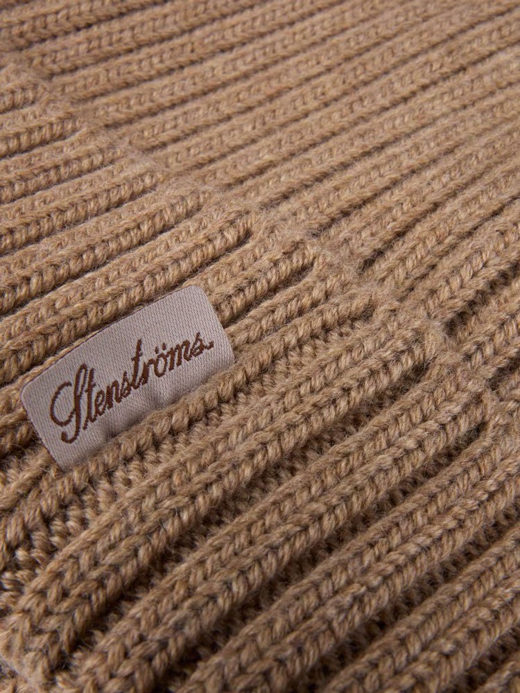 Mutsen Van Stenströms In Het Beige In Model Camelkleurige Geribde Muts In Merinowol